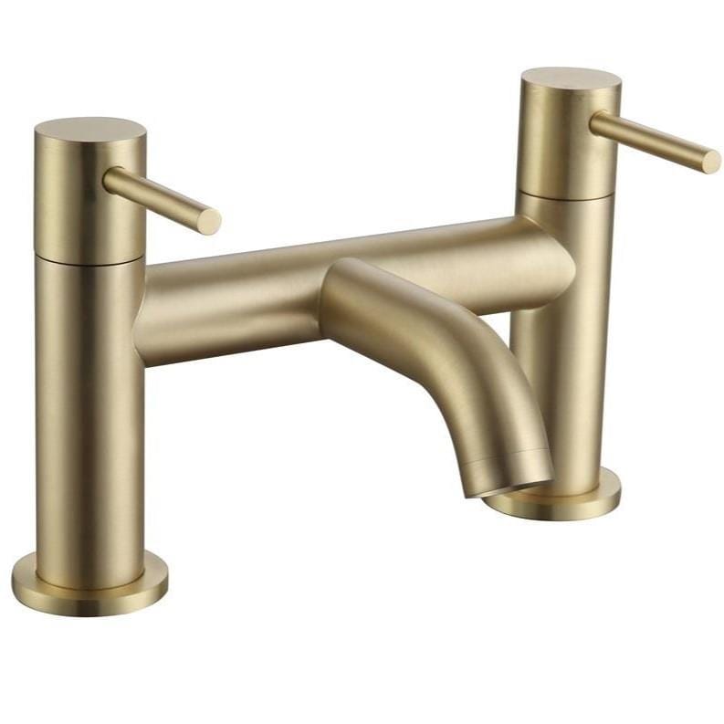 Aquarius Bathrooms Bath Mixer Brushed Brass Aquarius RF-Series Bath Filler Mixer Tap