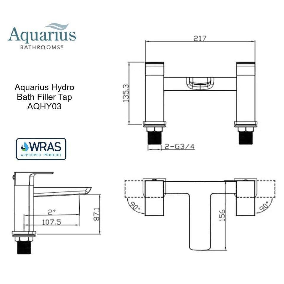 Aquarius Bathrooms Bath Mixer Aquarius Hydro Bath Filler Tap