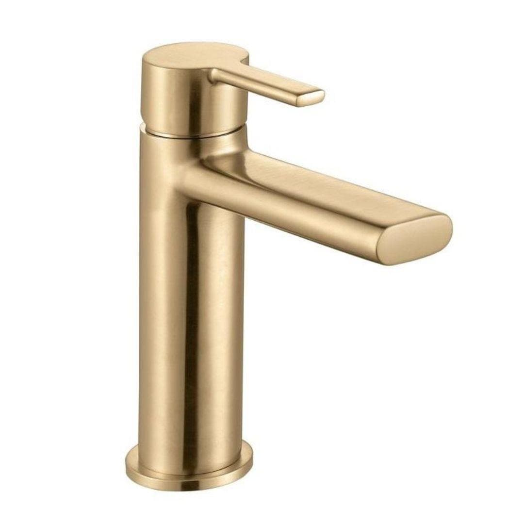 Aquarius Bathrooms Mono Basin Tap Brushed Brass Aquarius Evolution Mono Basin Mixer Tap