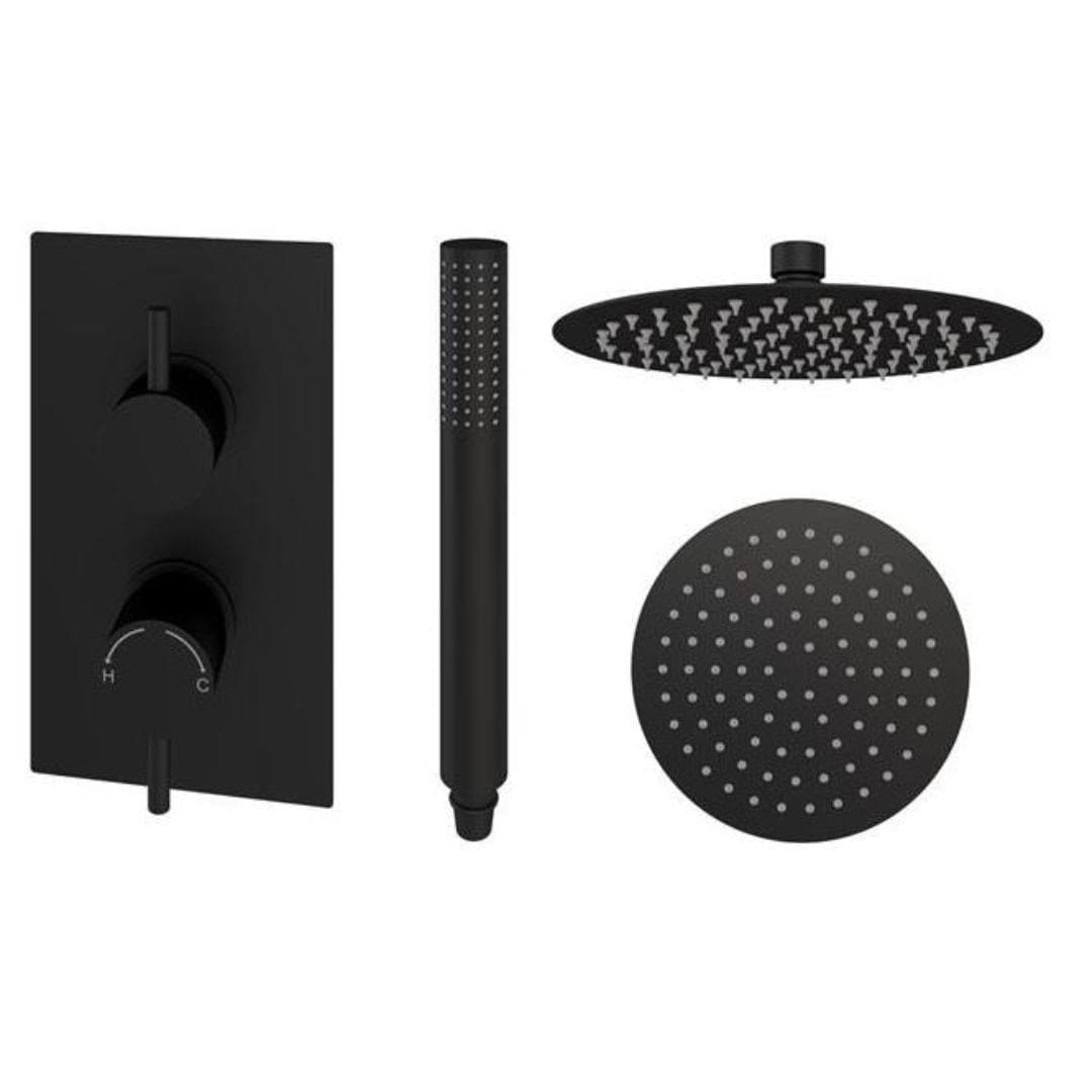 Aquarius Bathrooms Concealed Shower Set Aquarius Modern Round Concealed Shower Valve Set with Shower Head and Handset