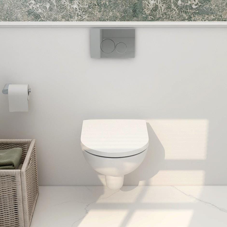 Aquarius Bathrooms Wall Hung Toilet Aquarius Ricardo Rimless Wall Hung Toilet with Soft Close Seat