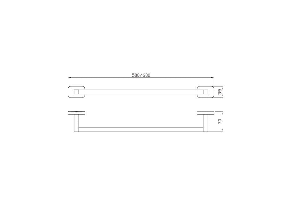 Aquarius Bathrooms Towel Rail Aquarius Auro Single Towel Rail Brushed Brass AQAU52454