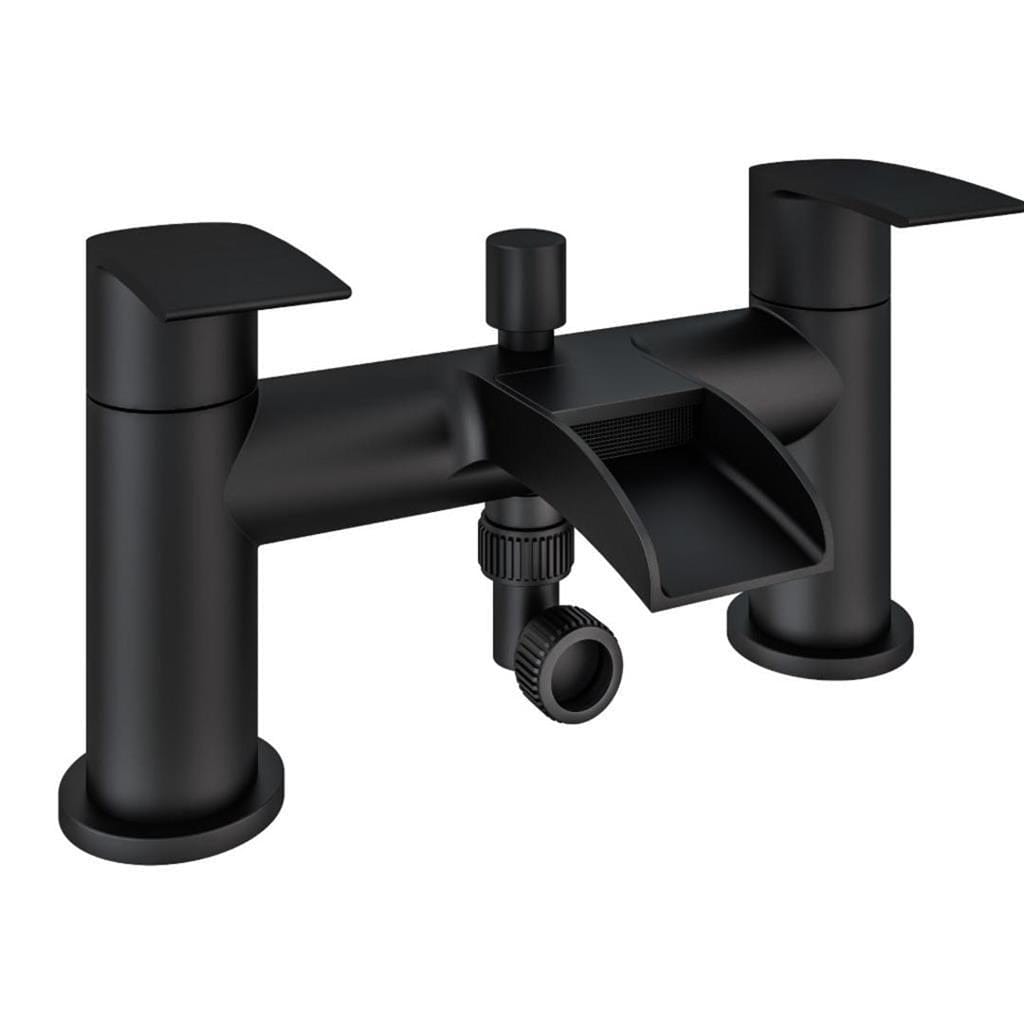 Aquarius Bathrooms Bath Shower Mixer Matt Black Aquarius Niagara Waterfall Bath Shower Mixer with Kit