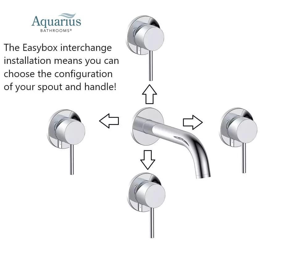Aquarius Bathrooms Wall Mounted Basin Tap Aquarius RF-Series EZ-BOX Wall Mounted Basin Mixer Tap
