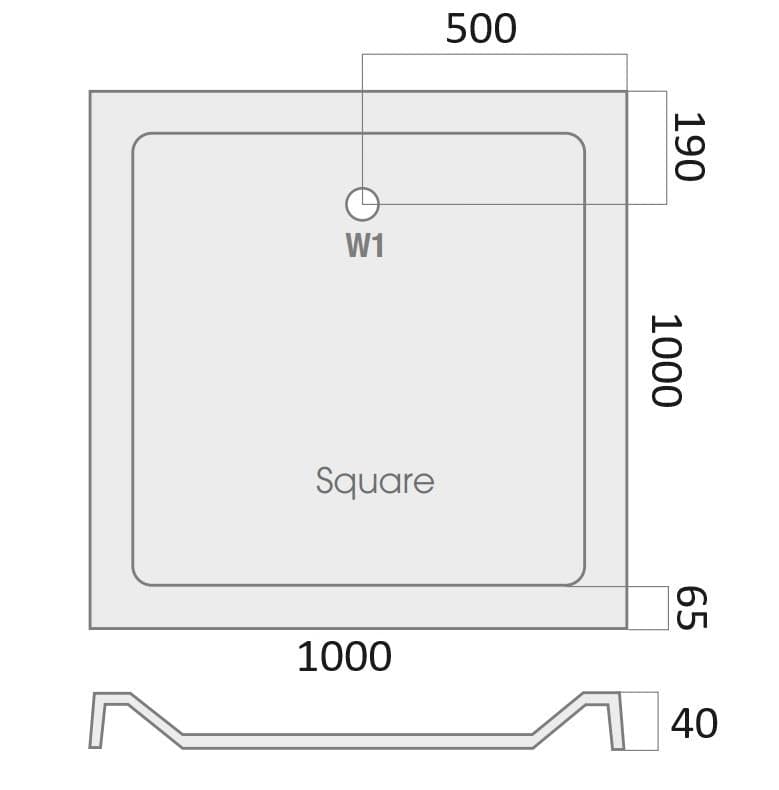 Aquarius Bathrooms Shower Tray Aquarius Vital Stone Resin Square Shower Tray