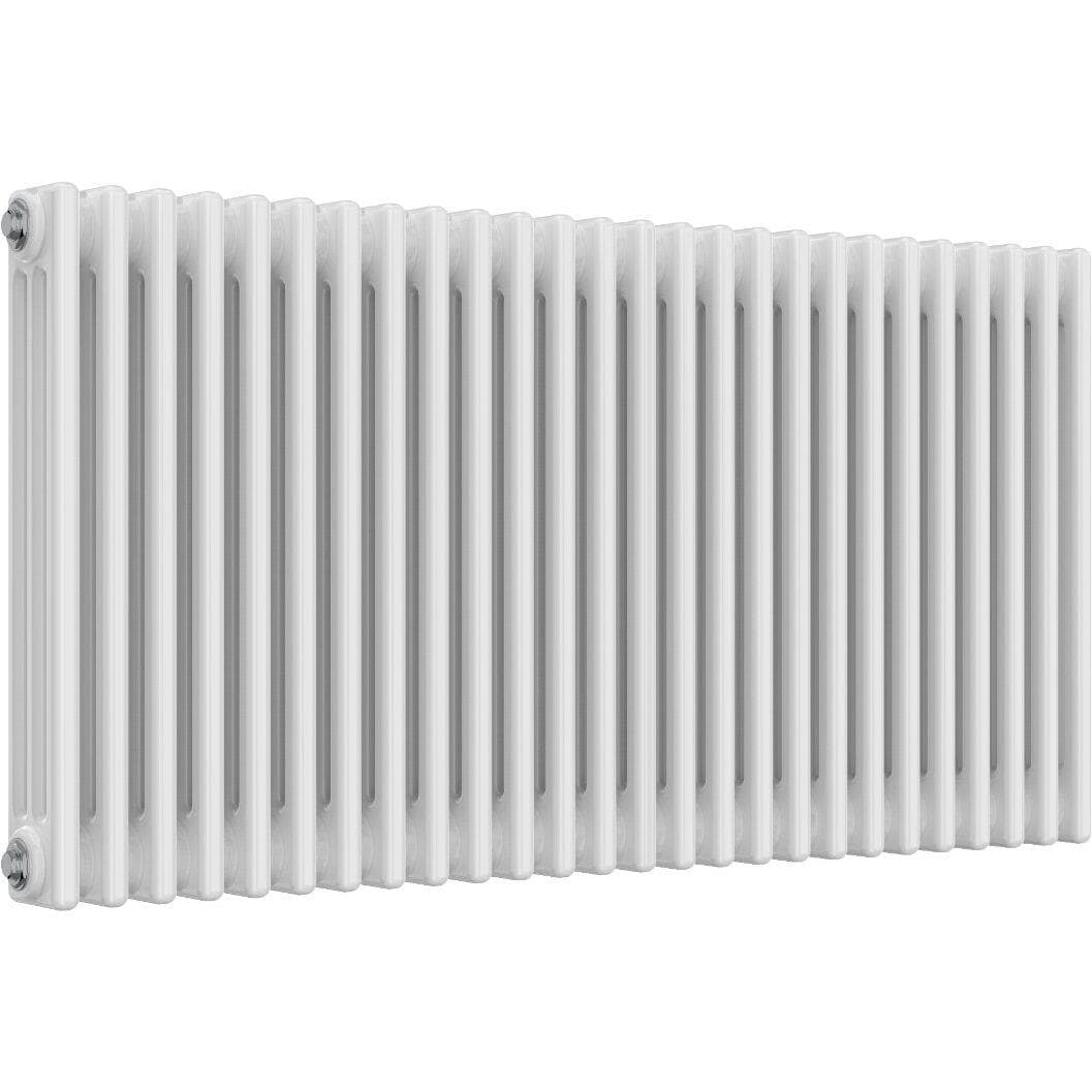 Aquarius Bathrooms Column Radiator 600mm x 1190mm Aquarius Foundry Horizontal 3 Column Radiator in White