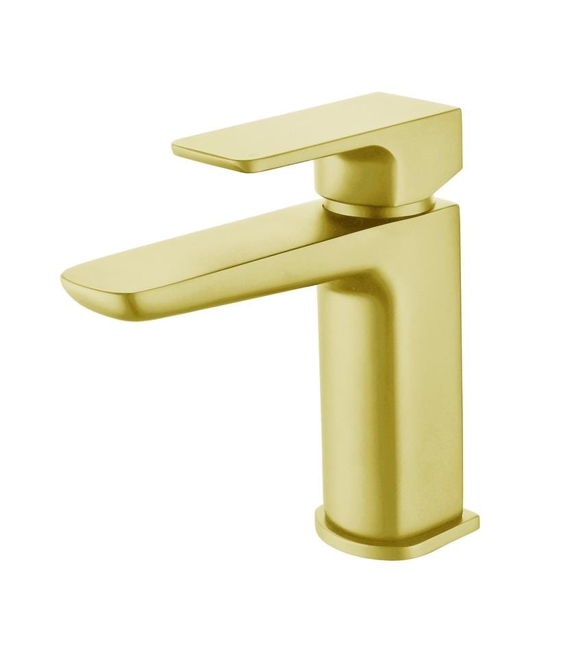 Aquarius Bathrooms Cloakroom Tap Brushed Brass Aquarius Hydro Mini Mono Basin Mixer Tap with Waste
