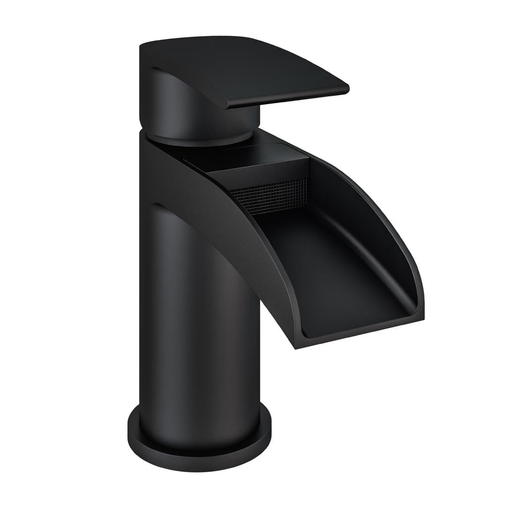 Aquarius Bathrooms Mono Basin Tap Black Aquarius Niagara Waterfall Mono Basin Mixer Tap with Waste