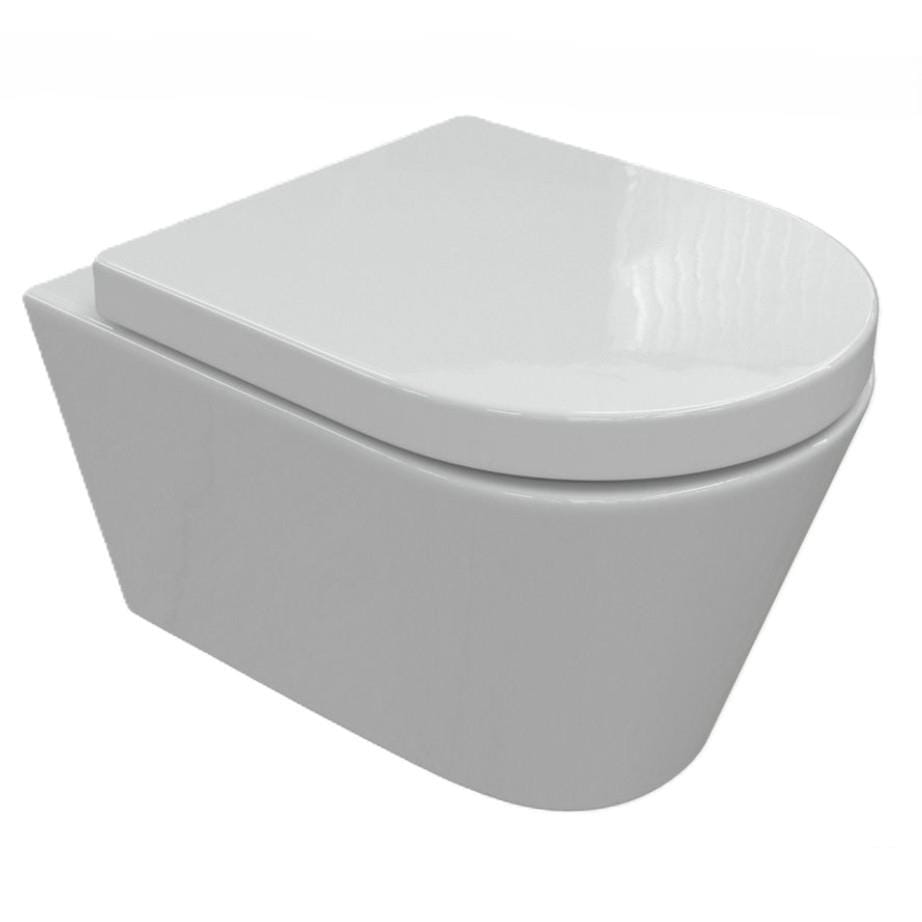 Aquarius Bathrooms Wall Hung Toilet Aquarius Emma Rimless ProFlush Short Projection Wall Hung Toilet with Soft Close Seat