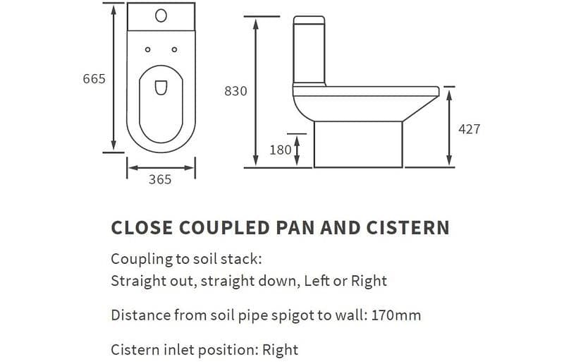 Aquarius Bathroom Suite Aquarius View 550mm Vanity Unit and Close Coupled WC Toilet Set AQVW2560