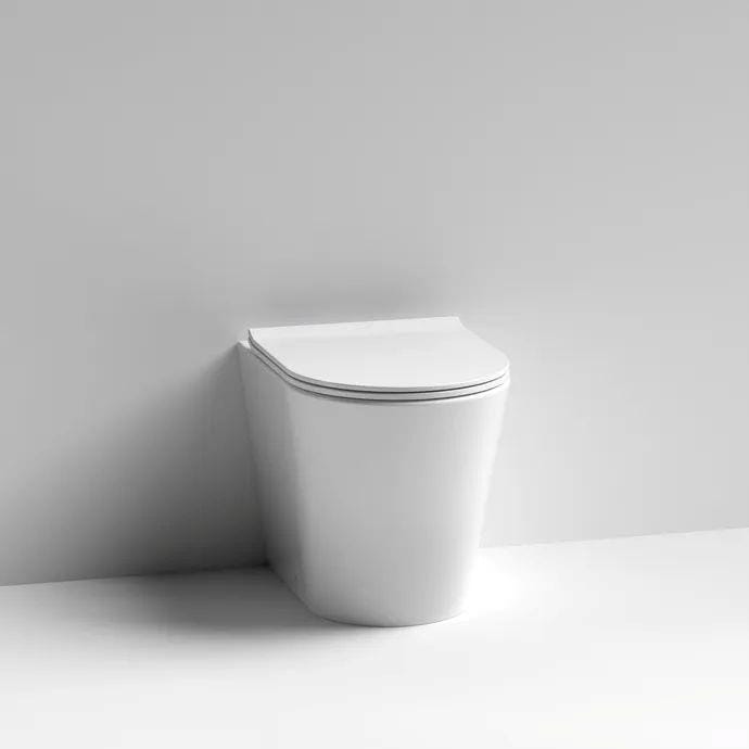 Aquarius Bathrooms Back To Wall Toilet Aquarius Metric Rimless Back to Wall Toilet with Soft Close Seat