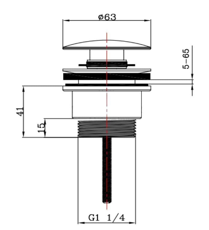 Aquarius Bathrooms Basin Waste Aquarius FT Universal Click Clack Basin Waste