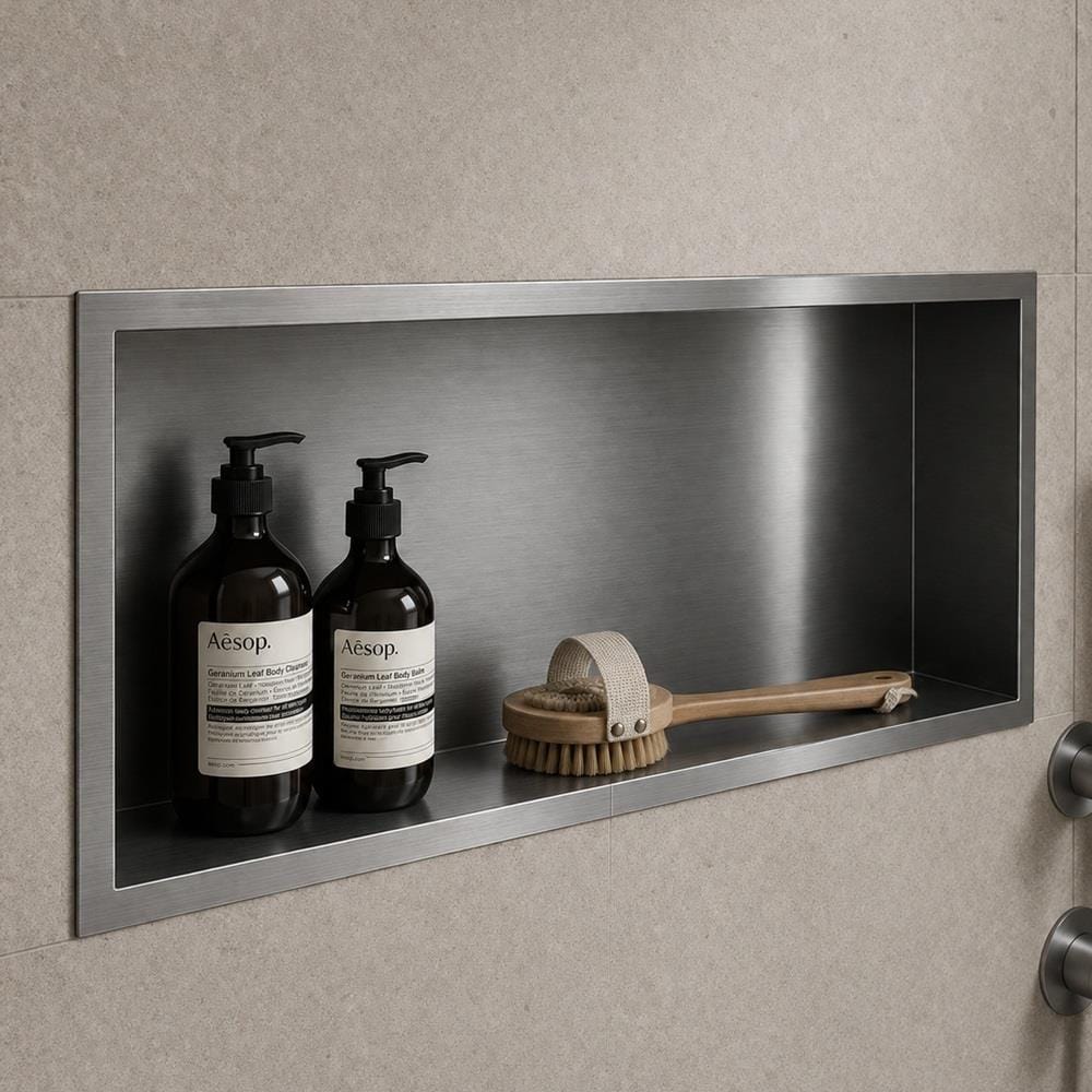 Aquarius Bathrooms Shelf Gun Metal Grey / 600 x 300mm Aquarius Shower Niche
