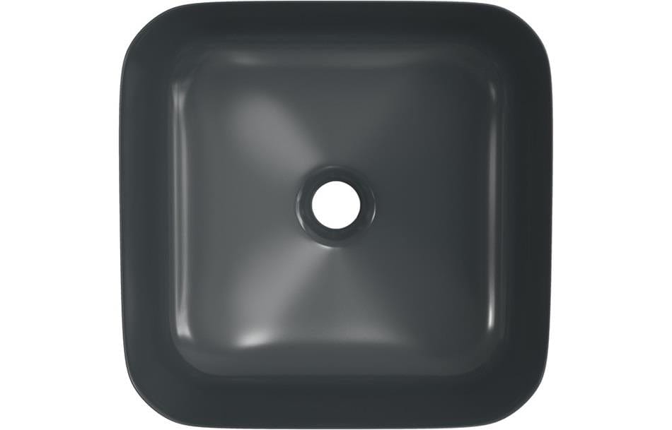 Aquarius Bathrooms Countertop Basin Aquarius V-Series 3 Square 0TH Vessel Wash Bowl 400mm Matt Black AQVS0058