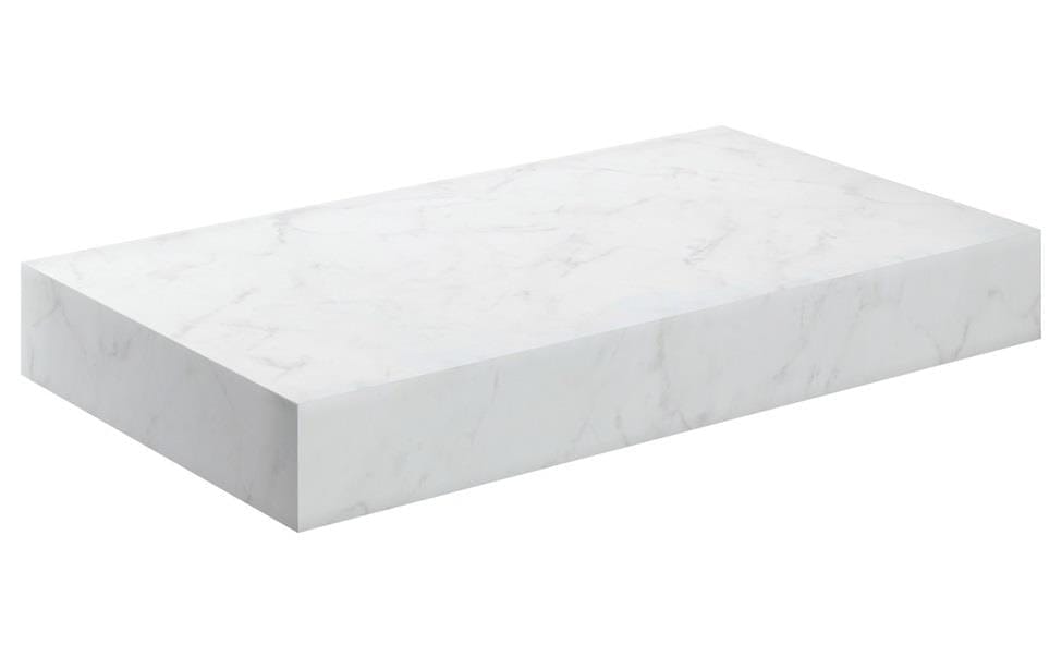 Aquarius Console Unit 800mm Aquarius Marblesque Console Shelf White Marble Effect