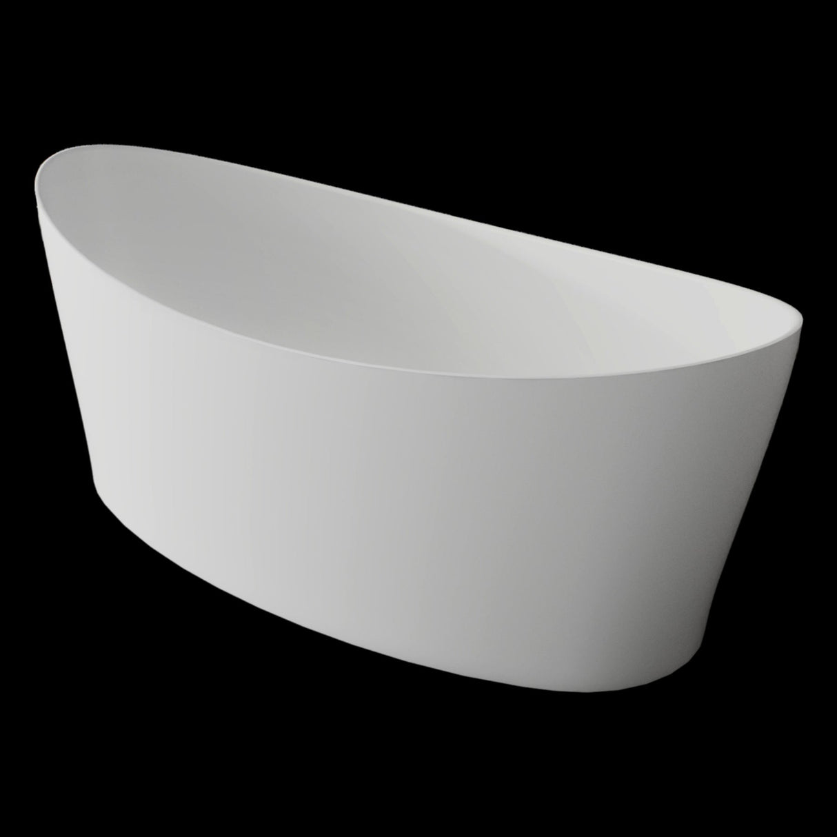 Aquarius Bathrooms Freestanding Bath Aquarius Orta Freestanding Stone Bath in Gloss White 1600mm