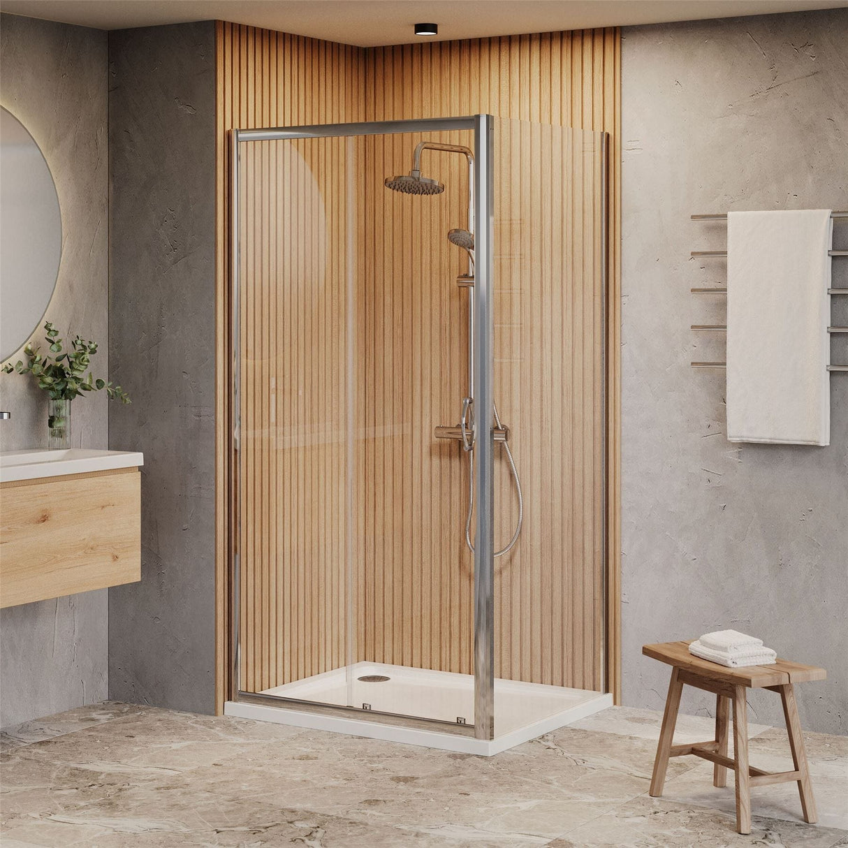 Aquarius Urbano 6mm Sliding Shower Door 1850mm