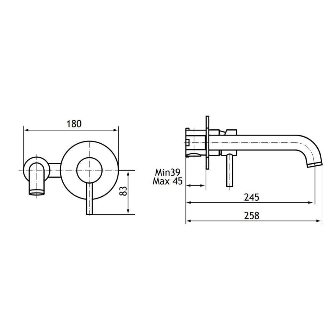 Aquarius Bathrooms Wall Mounted Bath Tap Aquarius Curve Wall Mounted Bath Filler Mixer Tap