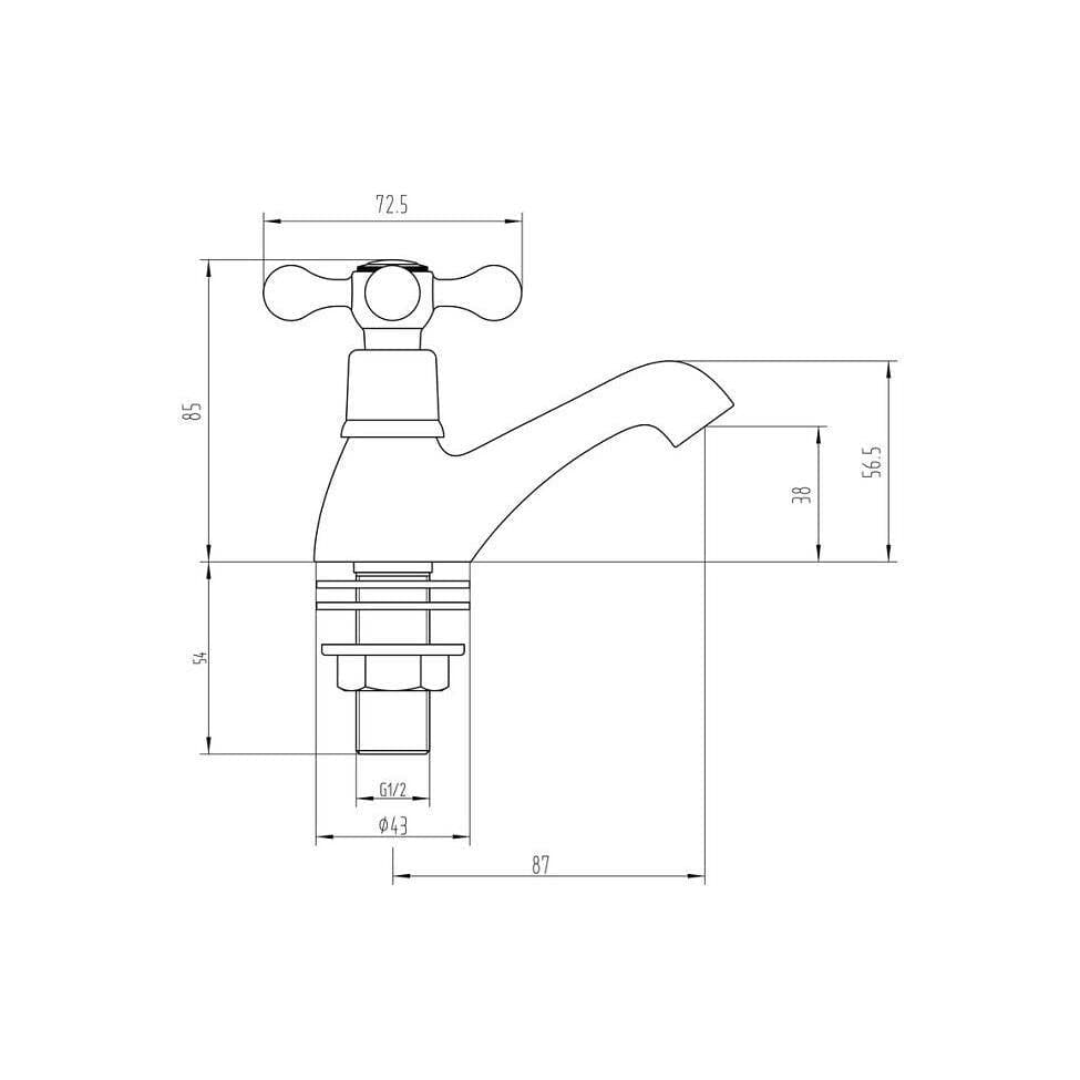 Aquarius Bathrooms Pillar Taps Aquarius Timeless Crosshead Basin Pillar Taps in Chrome