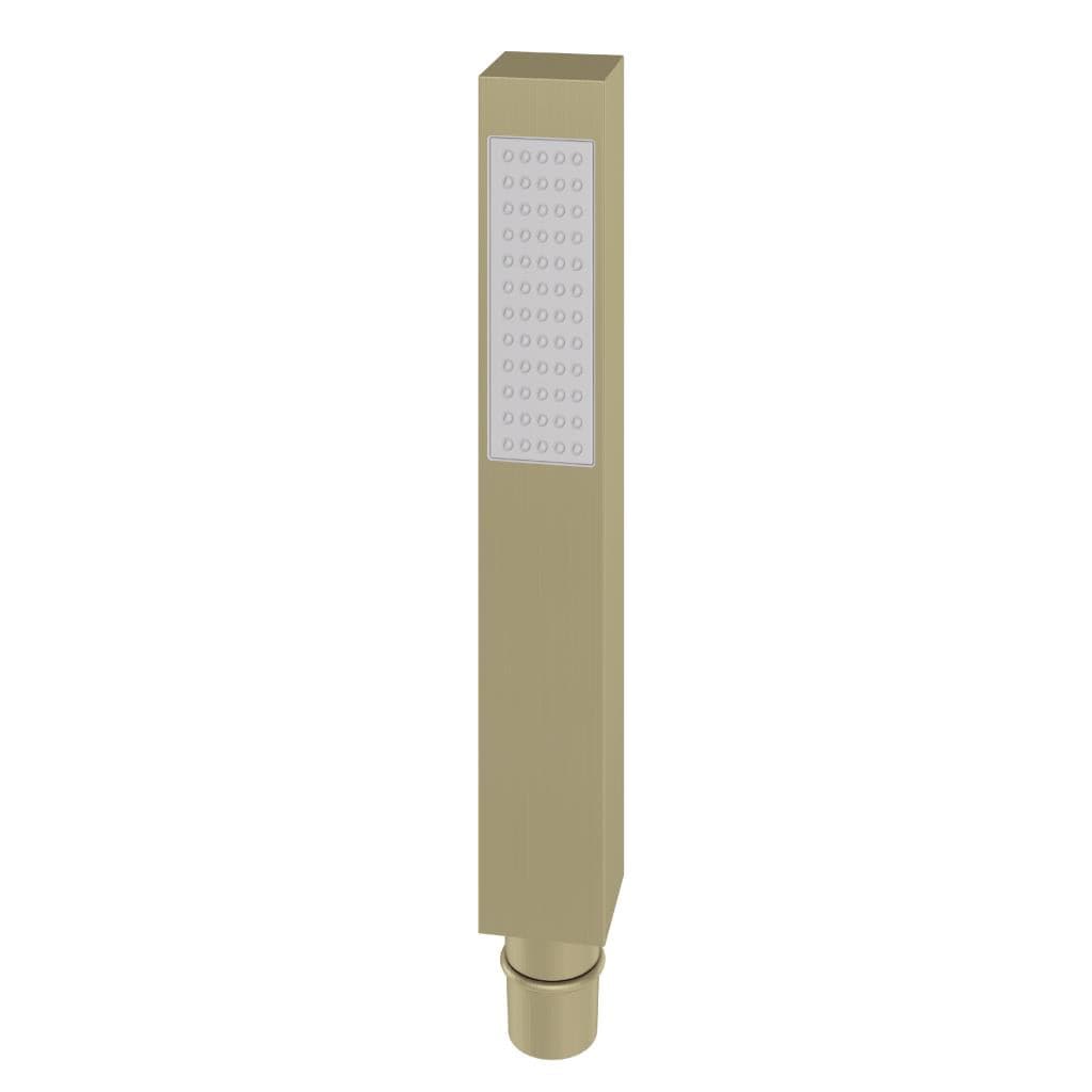 Aquarius Bathrooms Shower Handset Brushed Brass Aquarius Modern Square Shower Handset