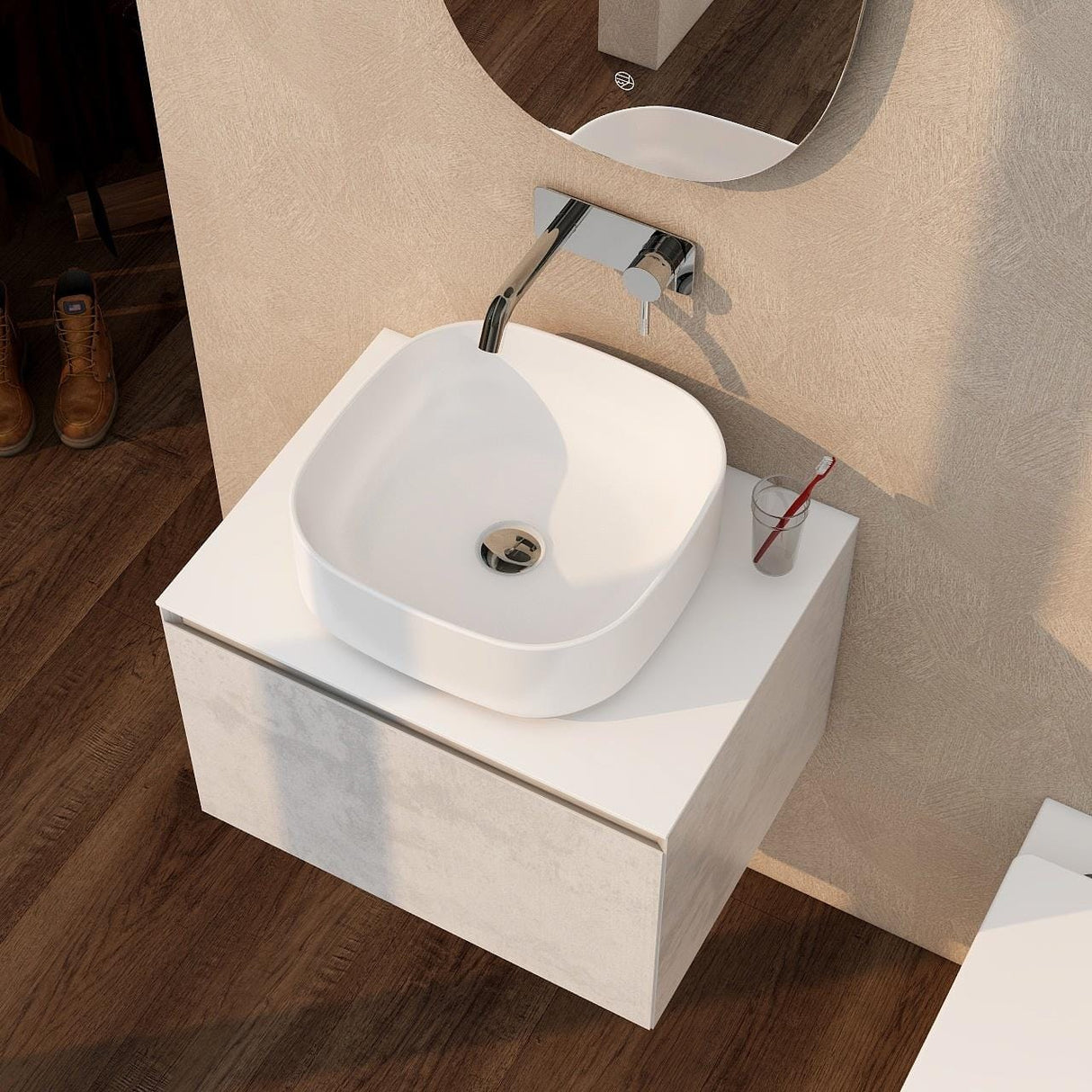 Aquarius Bathrooms Countertop Basin Aquarius JF-Series 400MM Countertop Basin White