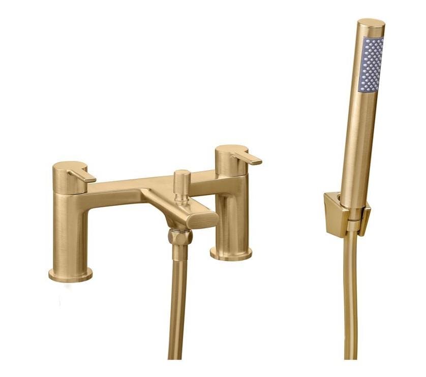 Aquarius Bathrooms Bath Shower Mixer Brushed Brass Aquarius Evolution Bath Shower Mixer Tap with Shower Kit