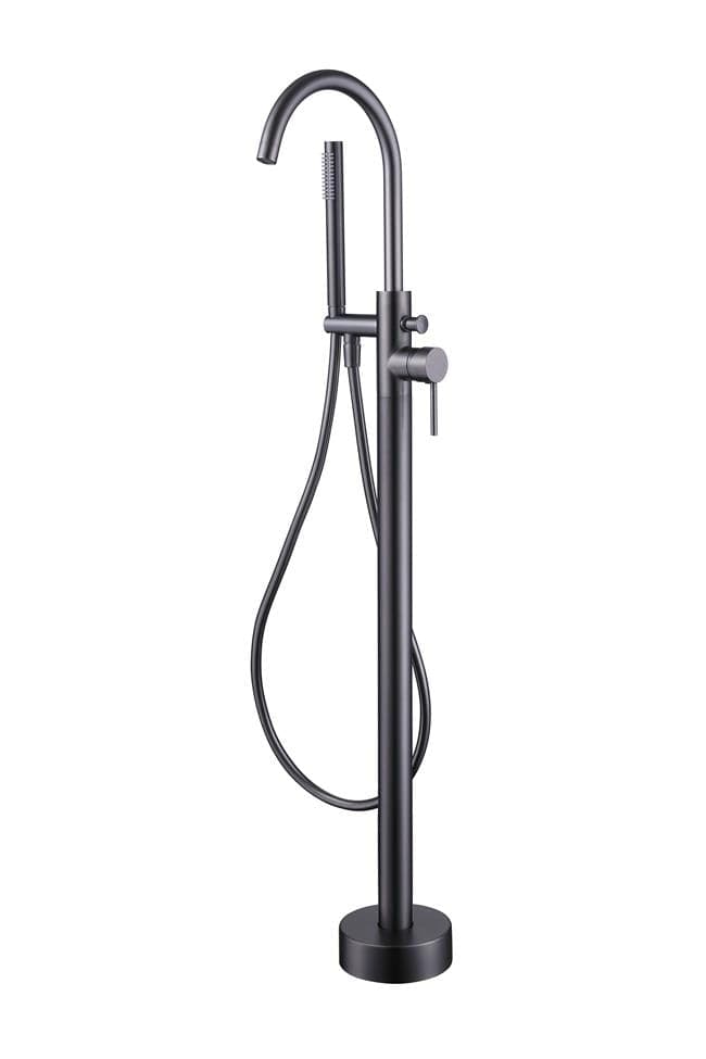 Aquarius Bathrooms Freestanding Bath Filler Aquarius RF-Series Floor Standing Bath Shower Mixer with Shower Kit