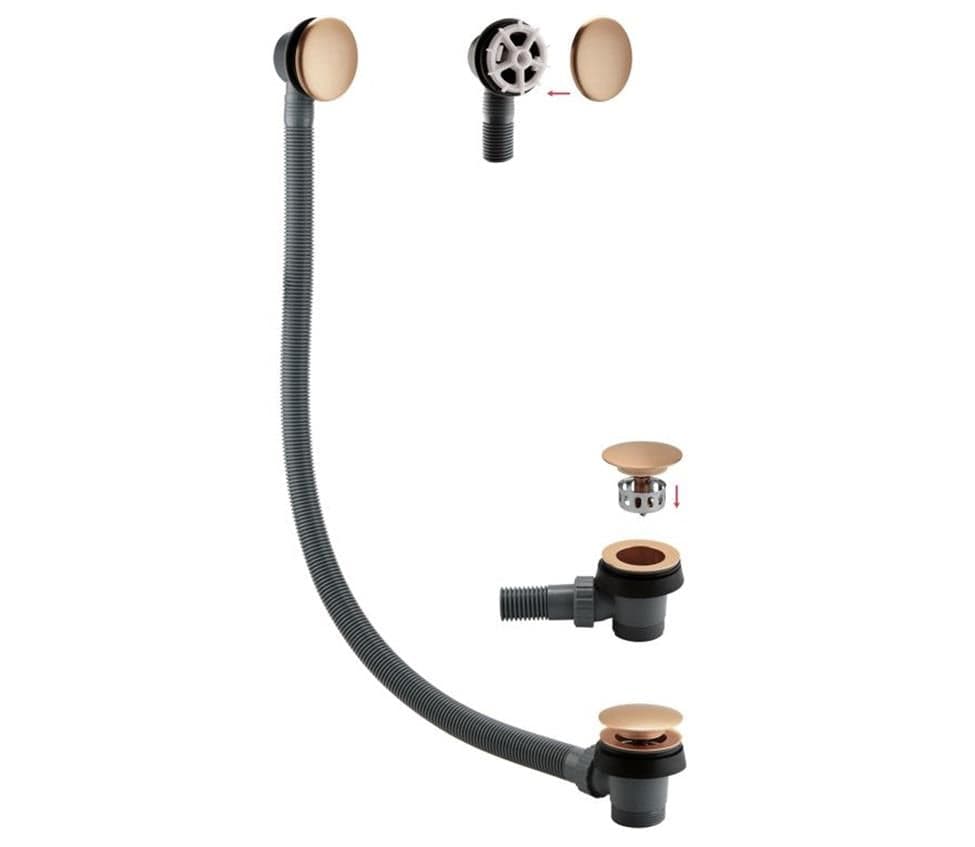 Aquarius Bathrooms Bath Waste Brushed Bronze Aquarius Zanelli Click Clack Bath Waste and Overflow