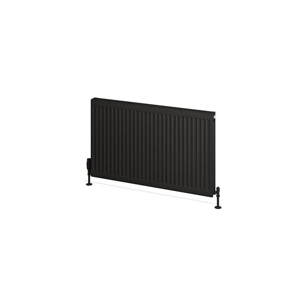 Aquarius Bathrooms Type 21 Aquarius Type 21 Compact Panel Radiator In Matt Black