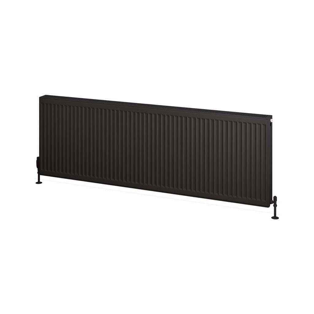 Aquarius Bathrooms Bathroom Heating Aquarius Type 22 Compact Panel Radiator in Matt Black