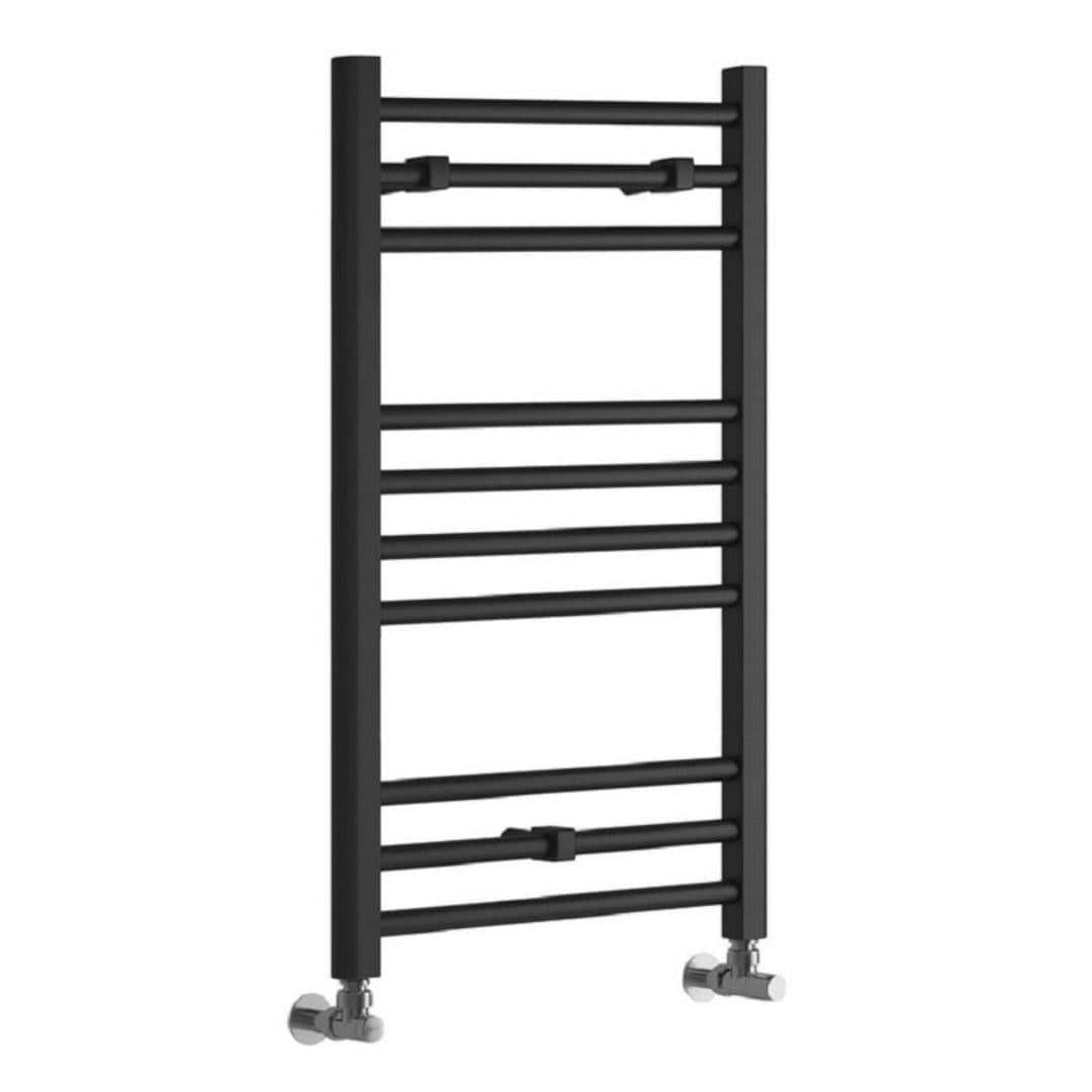 Aquarius Bathrooms Ladder Rail 800 x 500mm Aquarius Graph High Heat Output Straight Ladder Rail in Anthracite