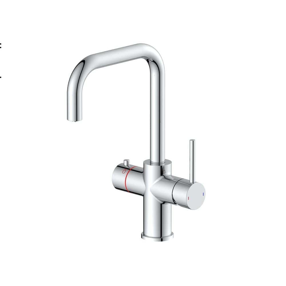 Aquarius Bathrooms Instant Hot Water Tap Chrome Aquarius TrueCook 3-in-1 Instant Hot Water Kitchen Tap with Square Spout