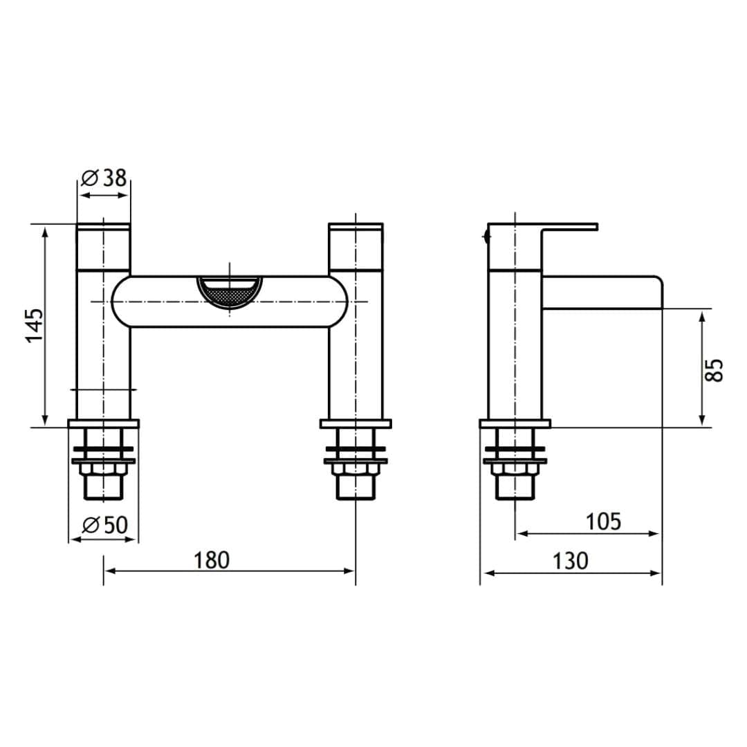 Aquarius Bathrooms Bath Mixer Aquarius Horseshoe Waterfall Bath Filler Mixer Tap