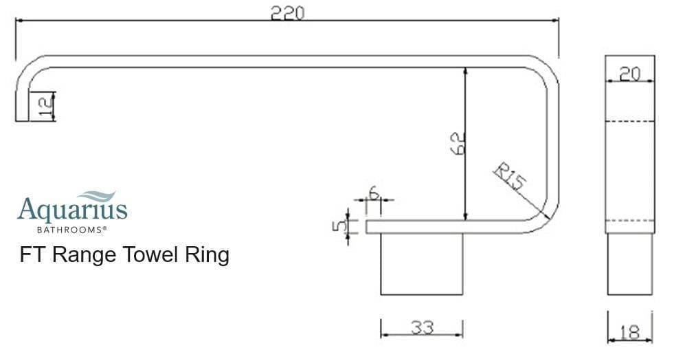 Aquarius Bathrooms Accessory Set Aquarius FT 3 Piece Bathroom Accessory Pack
