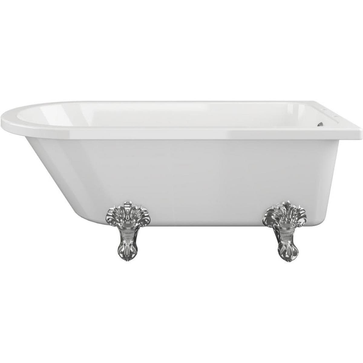Aquarius Bathrooms Roll Top and Slipper Freestanding Bath 1500 x 750mm Aquarius Timeless Freestanding Corner Bath with Ravenclaw Feet