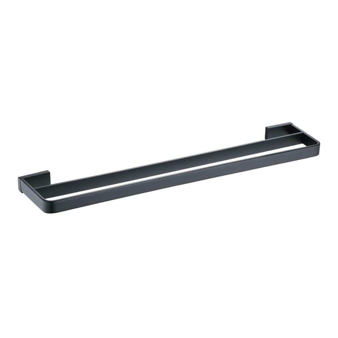 Aquarius Bathrooms Towel Rails & Rings Matt Black Aquarius FT Double Towel Bar