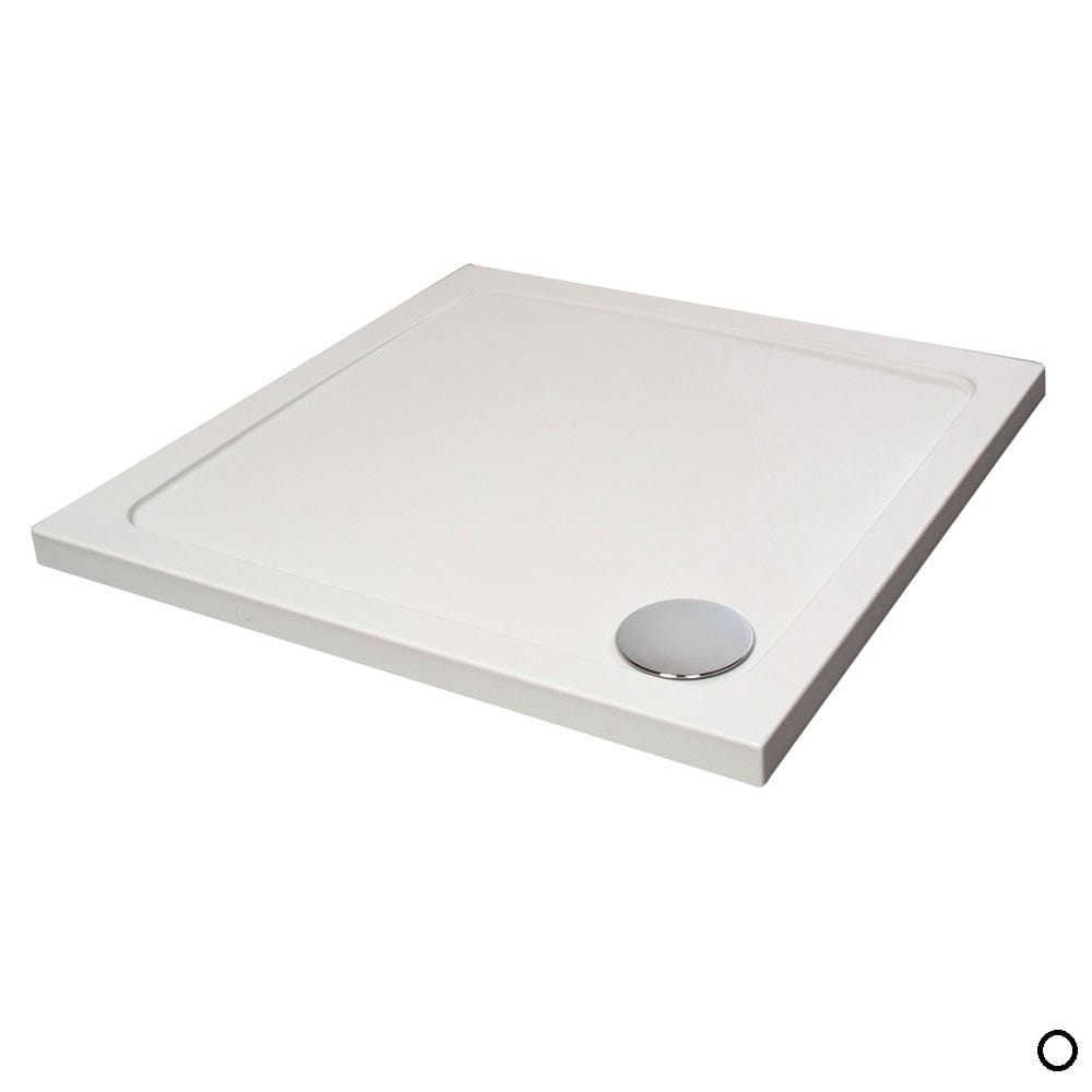 Aquarius Bathrooms Square Shower Tray 900x900mm Aquarius Urbano Square 45mm Stone Resin Shower Tray in White