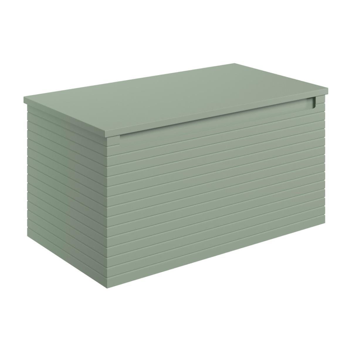 Aquarius Bathrooms Wall Mounted Vanity Unit Matt Willow Green Aquarius Contour 810mm Wall Mounted One Drawer Vanity Unit with Worktop