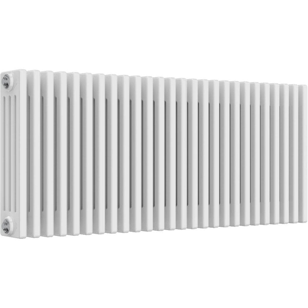 Aquarius Bathrooms Column Radiator 500mm x 1190mm Aquarius Foundry Horizontal 4 Column Radiator in White