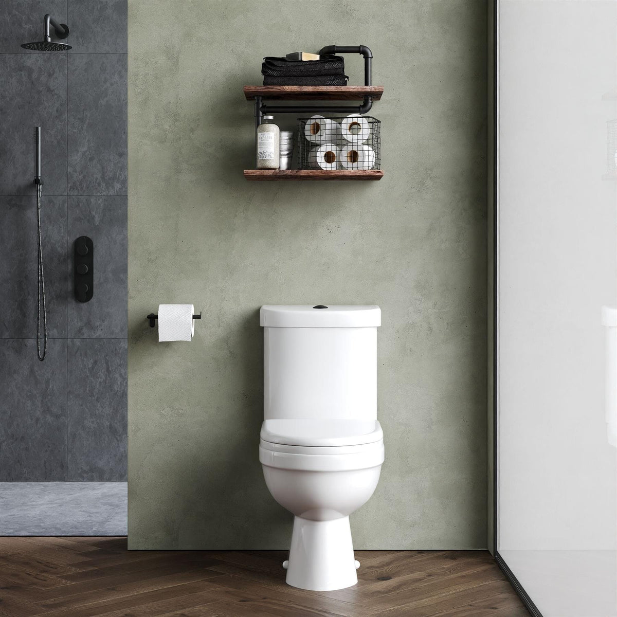Aquarius Bathrooms Close Coupled Toilet Aquarius Element Rimless Close Coupled Toilet with Soft Close Seat