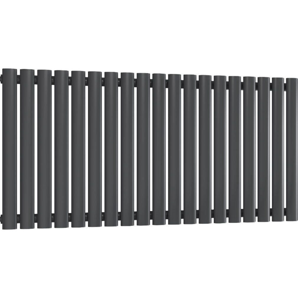 Aquarius Bathrooms Column Radiator 600 x 1140mm Aquarius Athens Single Horizontal Column Radiator in Anthracite