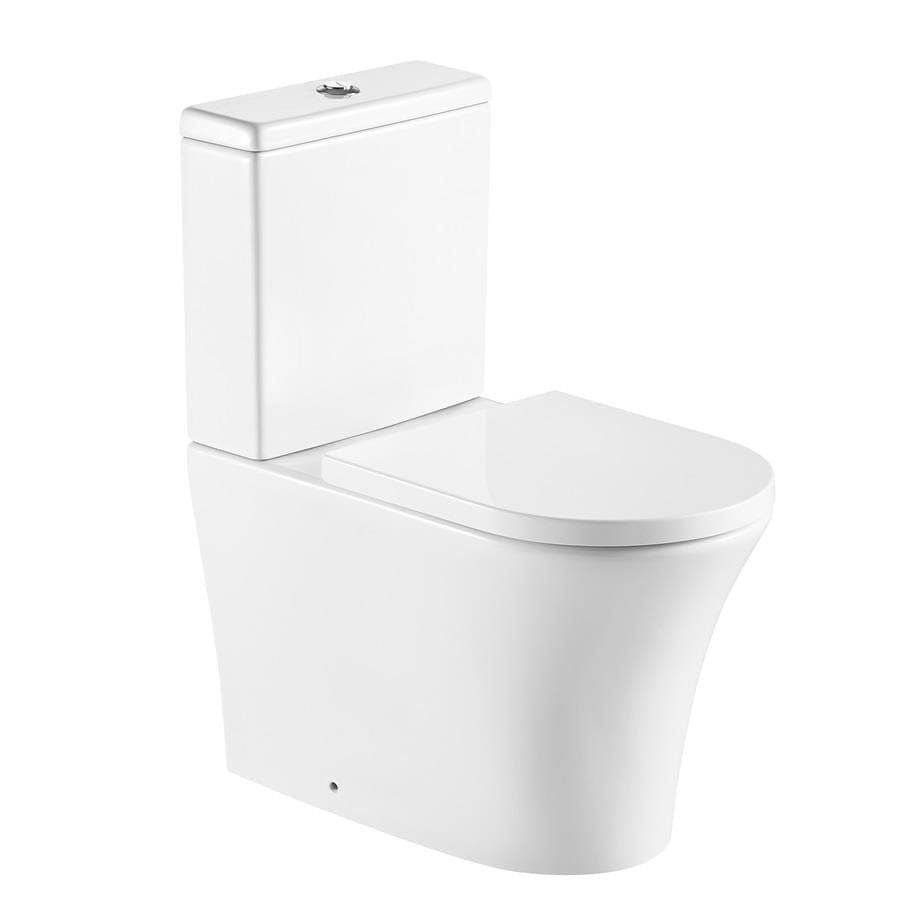 Aquarius Bathrooms Close Coupled Toilet Aquarius K-Series Rimless Back to Wall Close Coupled Toilet, Cistern and Soft Close Seat AQKS541