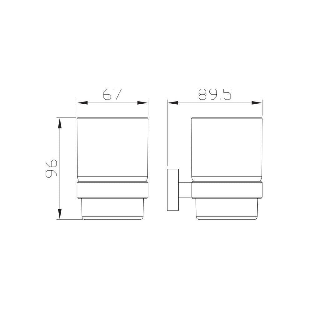 Aquarius Bathrooms Tumbler Holder Aquarius Auro Single Tumbler and Holder in Brushed Brass