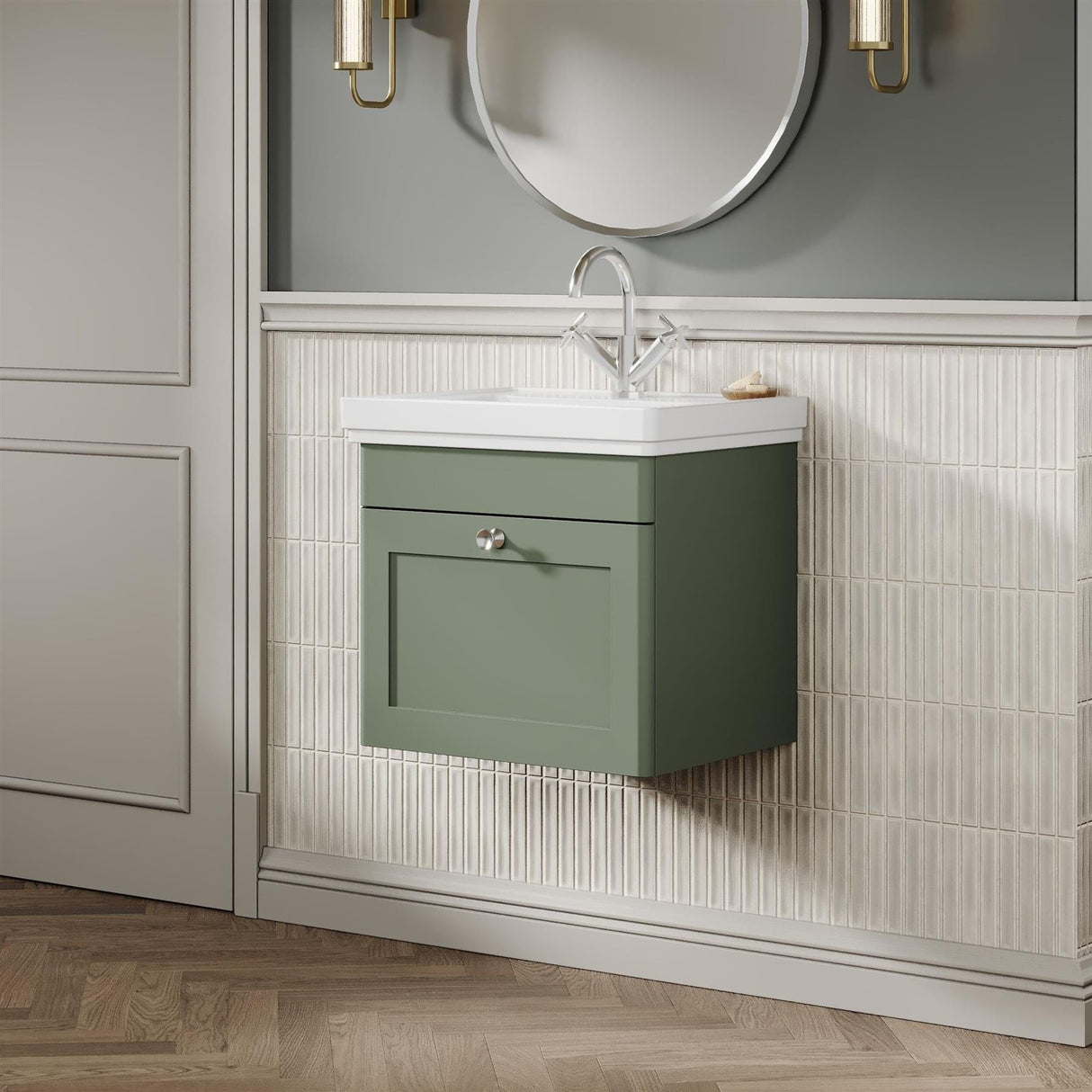 Aquarius Wall Mounted Vanity Unit Aquarius Leighton 500mm Wall Mounted One Drawer Vanity Unit with Basin