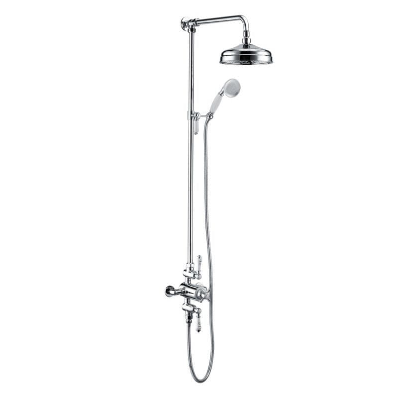 Aquarius Bathrooms Shower Set Chrome Aquarius Chic Thermostatic Exposed Adjustable Shower Kit
