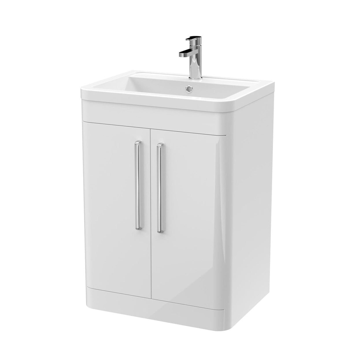 Aquarius Floor Standing Vanity Unit Aquarius Perth 600mm 2 Door Floor Standing Vanity Unit with 1 Tap Hole Basin