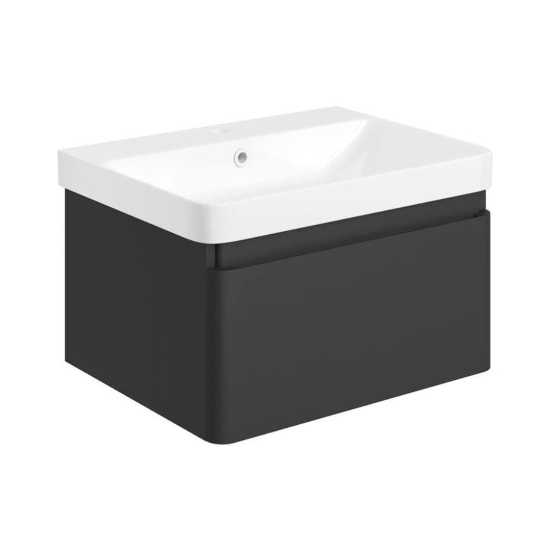 Aquarius Sophie 605mm Wall Hung Vanity Unit, Tall Boy Storage Unit, Tap and Fittings Bundle
