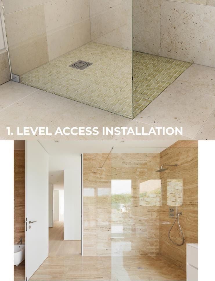 Aquarius Bathrooms Wetroom Tray Aquarius LevAqua Wetroom Tray with End Drain Complete Kit