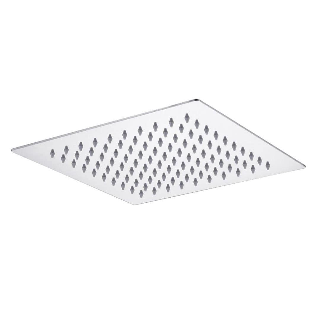Aquarius Bathrooms Fixed Shower Head Chrome Aquarius RainLux Square Slim Shower Head
