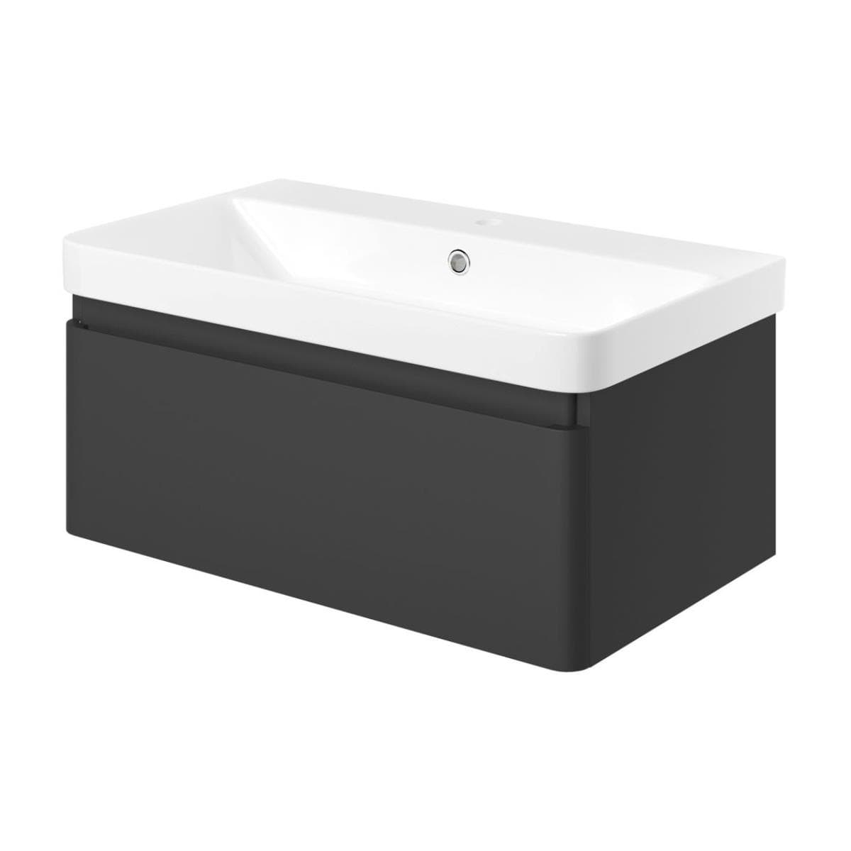Aquarius Bathrooms Wall Mounted Vanity Unit Aquarius Sophie Wall Hung One Drawer Vanity Unit with 1 Tap Hole Basin